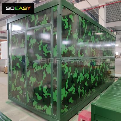Индивидуальный складной контейнерный дом зеленого цвета Milimary для хранения