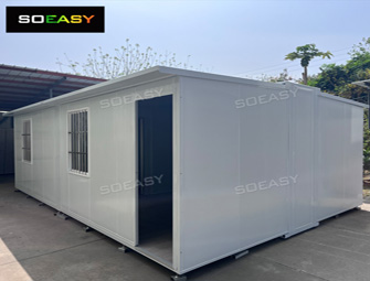 SOEASY Складной расширяемый контейнерный дом с 2 спальнями и 1 ванной комнатой, дизайн для шахтерского лагеря